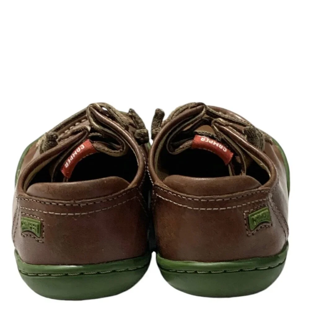 CAMPER Brown Leather Moccasin Shoes Size 10.5